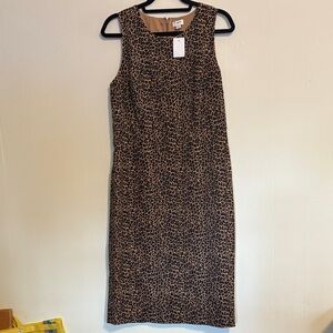 J. Crew Animal Print Midi Dress